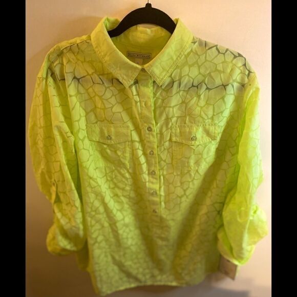 Dona Bachman Garden Bloom lace  Blouse Size Large - Picture 1 of 12